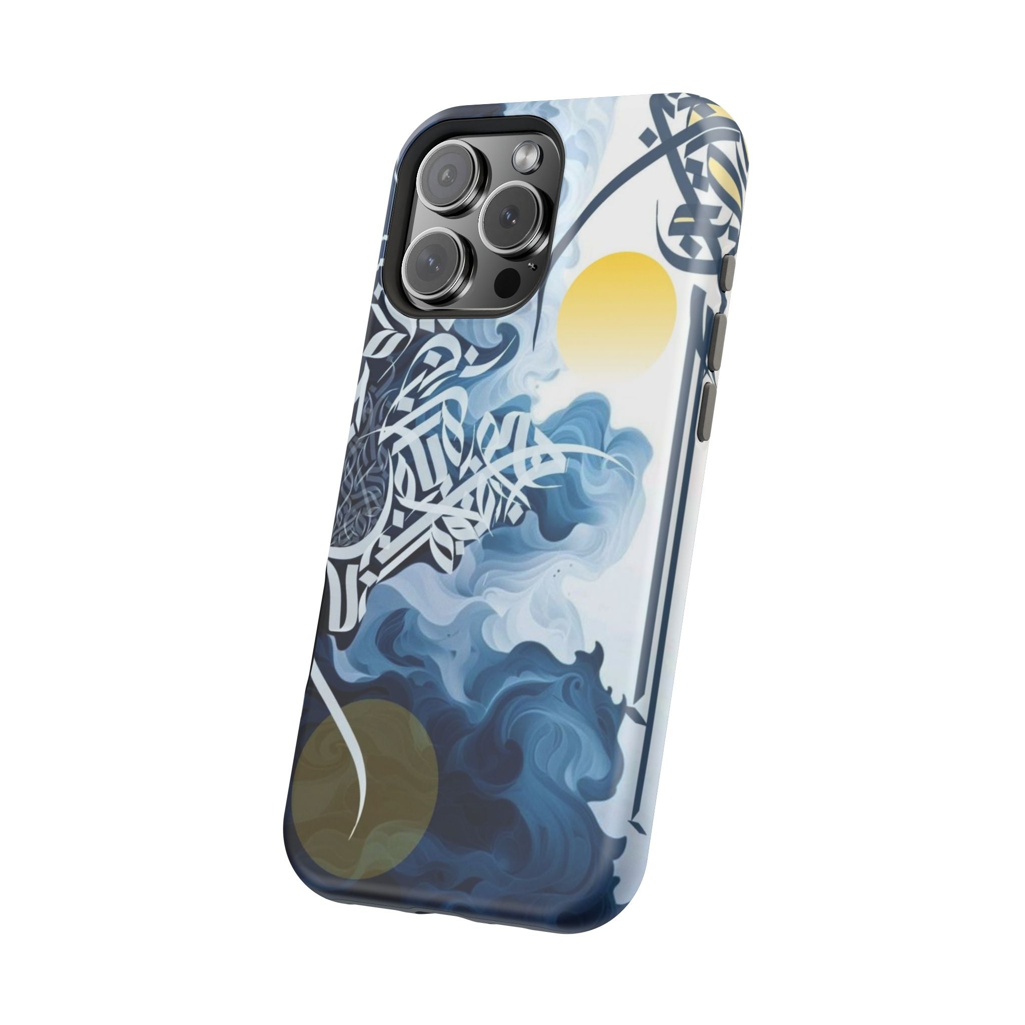 Magnetic Impact-Resistant Case — Blue Nautical Wave Mandala Design