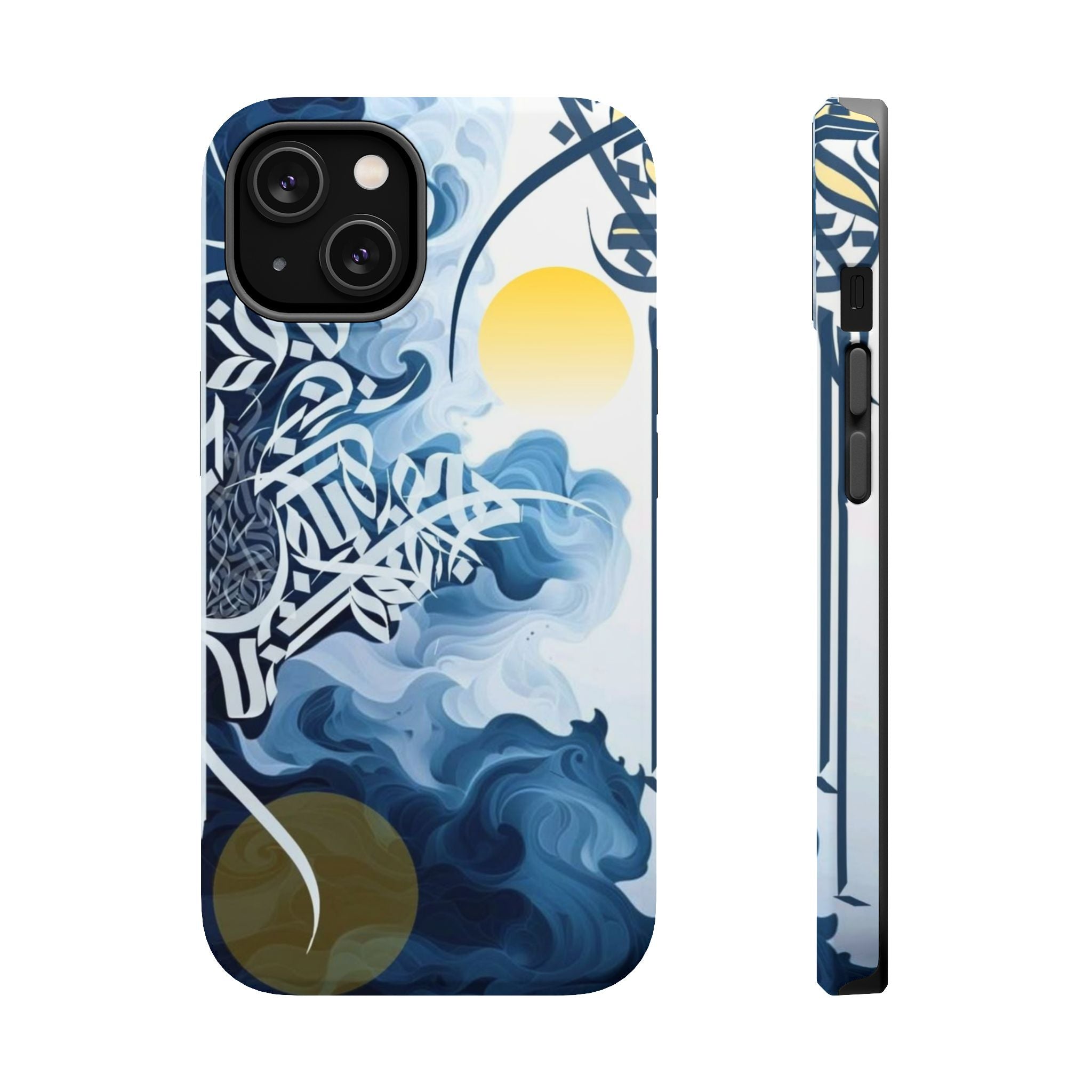 Magnetic Impact-Resistant Case — Blue Nautical Wave Mandala Design