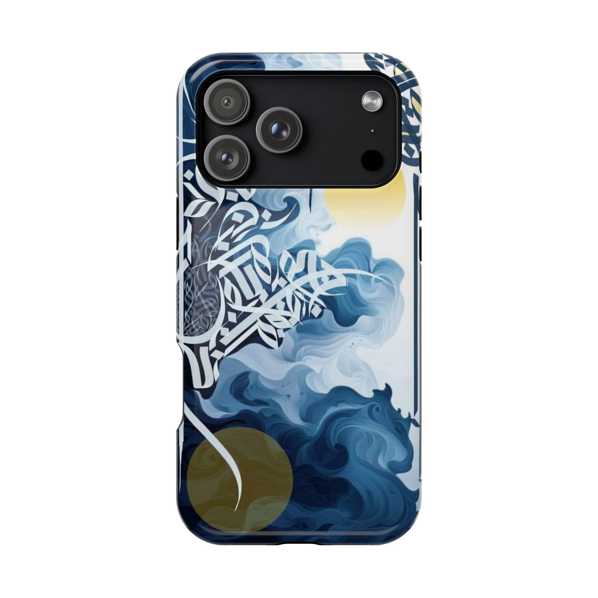 Magnetic Impact-Resistant Case — Blue Nautical Wave Mandala Design
