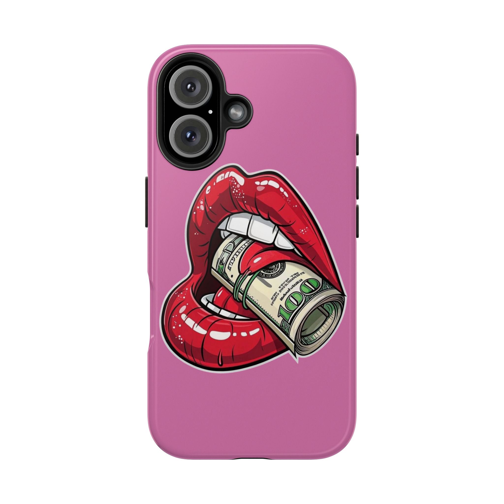 Red Lips Holding Money phone case | Tough Phone Cases