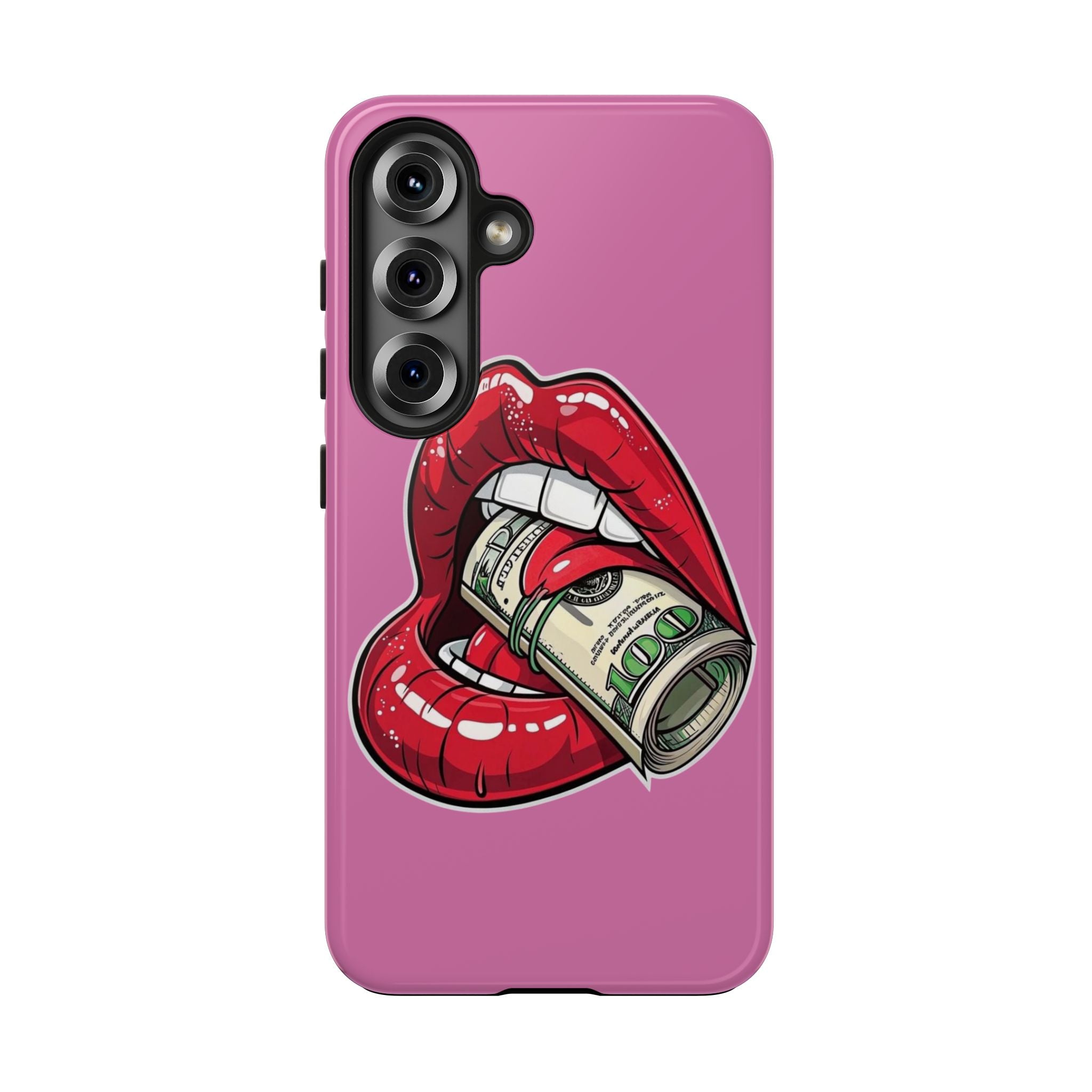 Red Lips Holding Money phone case | Tough Phone Cases