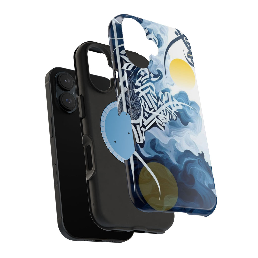 Magnetic Impact-Resistant Case — Blue Nautical Wave Mandala Design