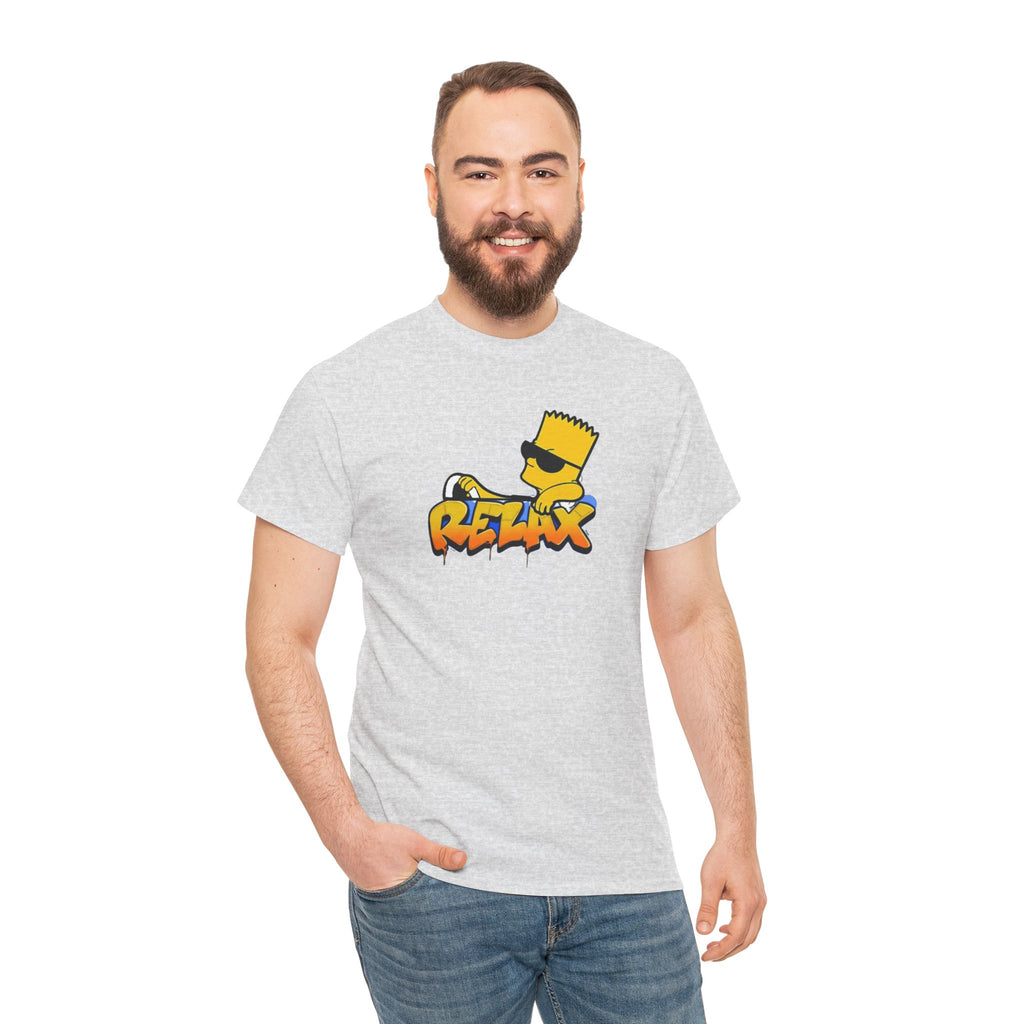 Relax Bart Graphic Tee — Retro Skate Cartoon T‑Shirt