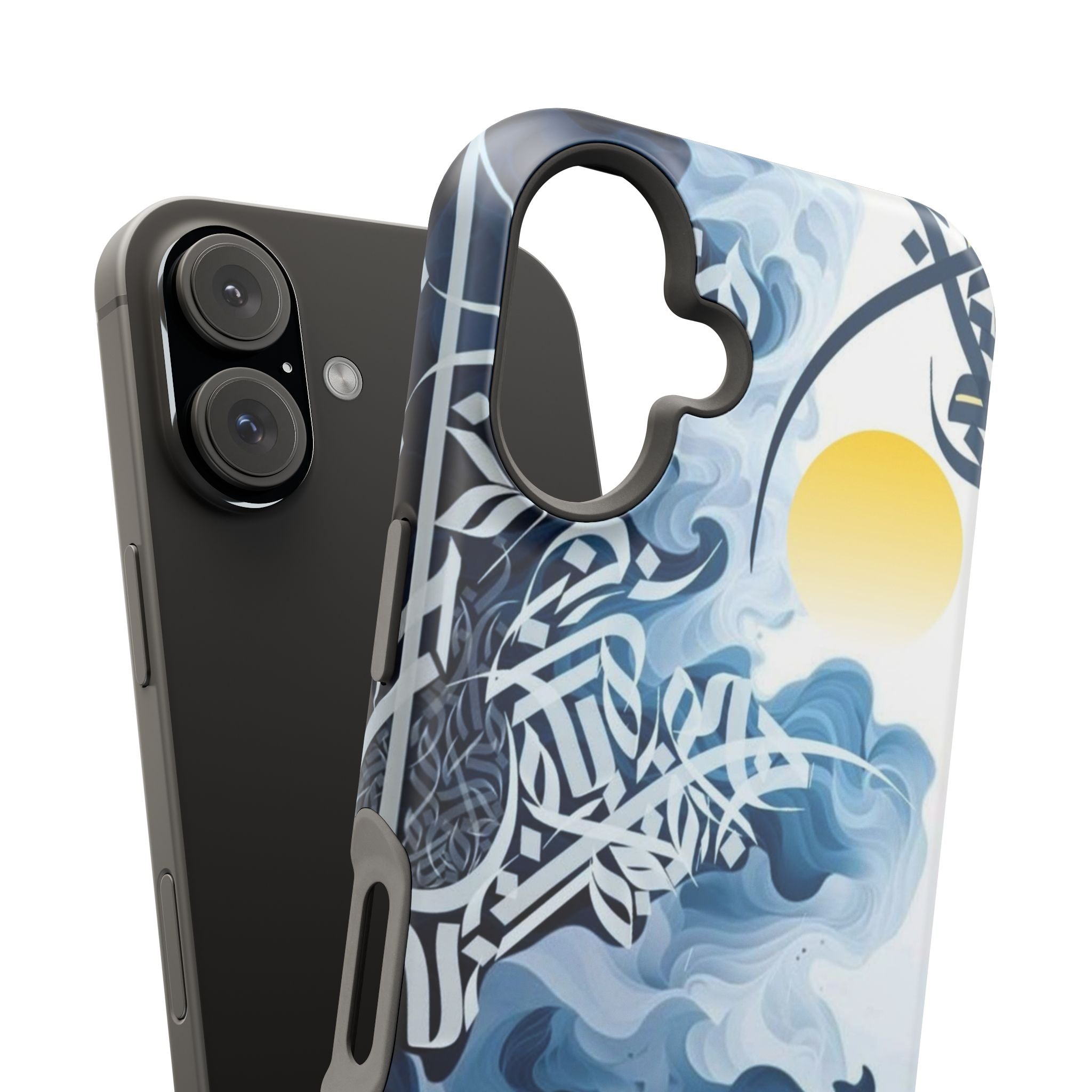 Magnetic Impact-Resistant Case — Blue Nautical Wave Mandala Design