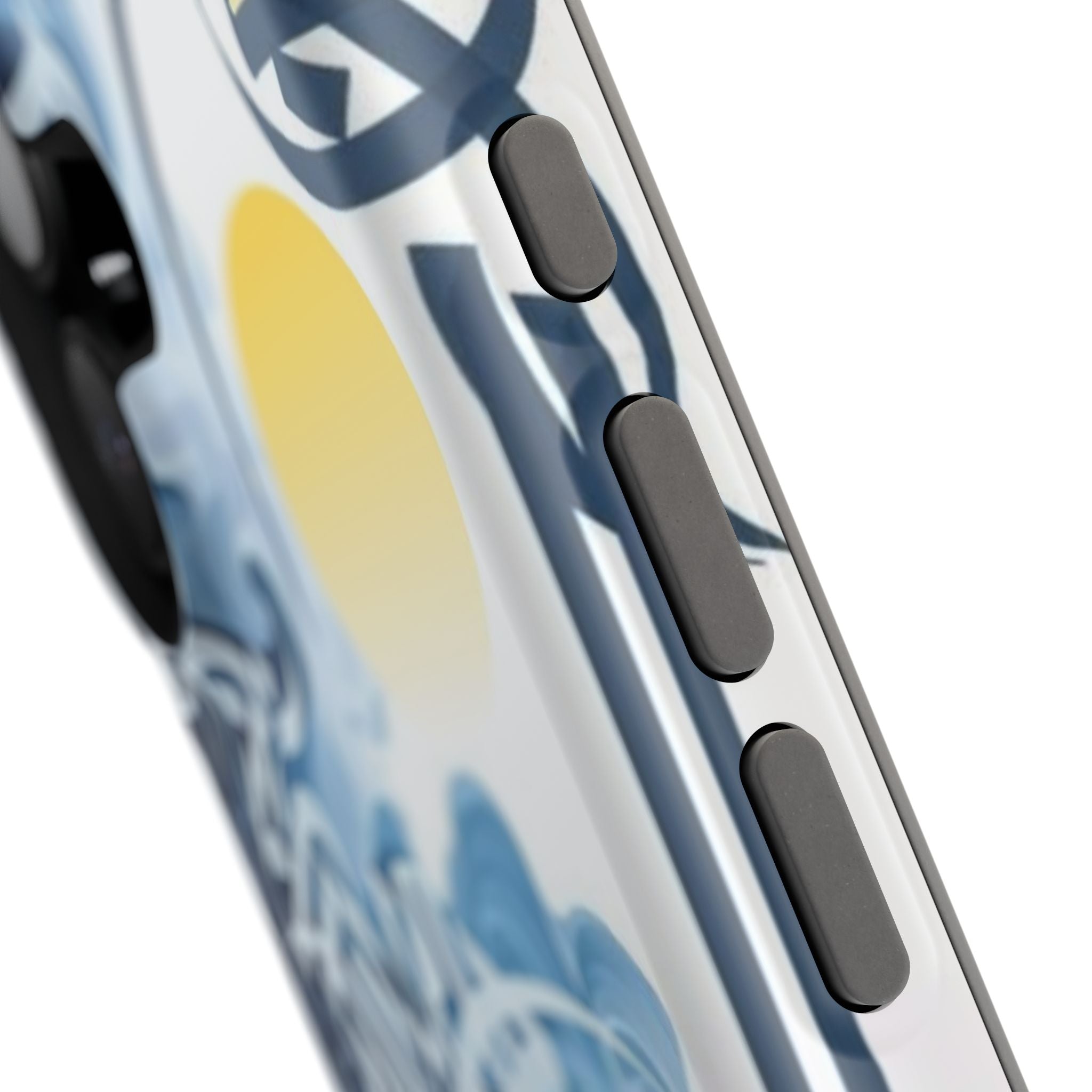 Magnetic Impact-Resistant Case — Blue Nautical Wave Mandala Design