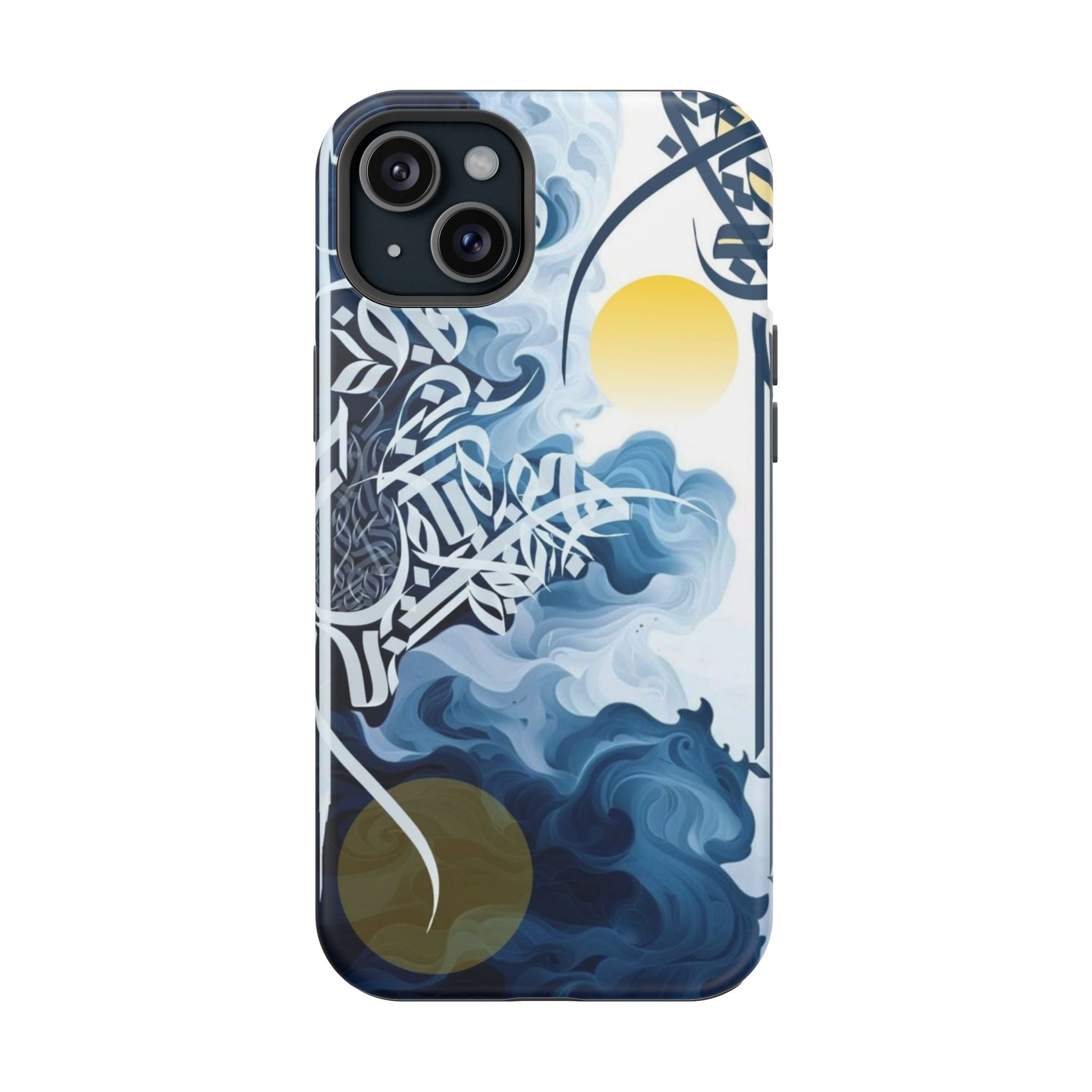 Magnetic Impact-Resistant Case — Blue Nautical Wave Mandala Design