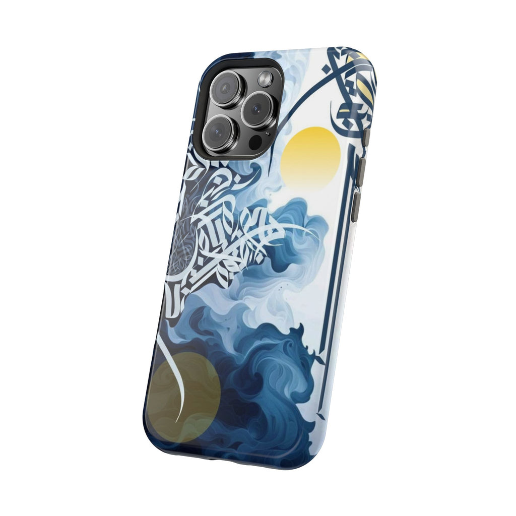 Magnetic Impact-Resistant Case — Blue Nautical Wave Mandala Design