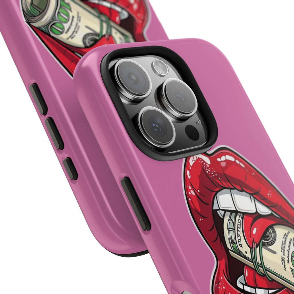 Red Lips Holding Money phone case | Tough Phone Cases