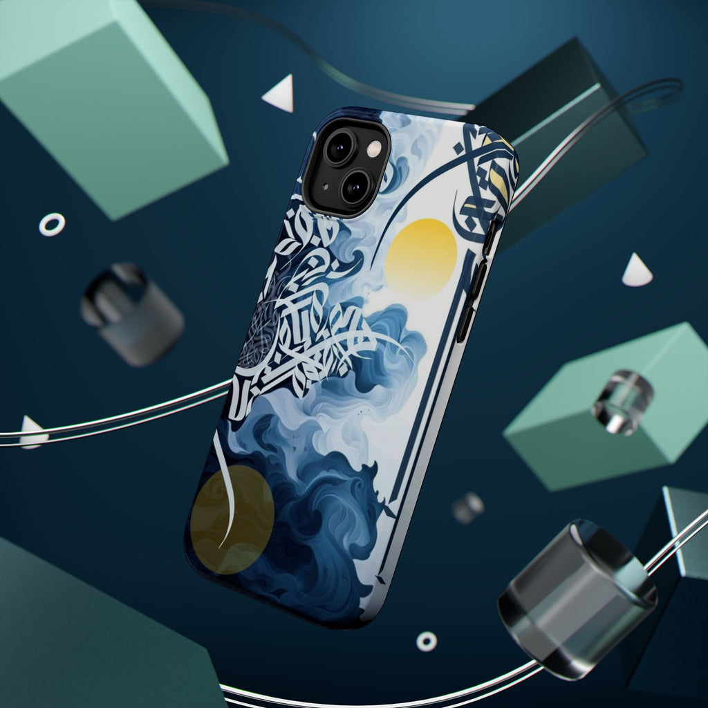 Magnetic Impact-Resistant Case — Blue Nautical Wave Mandala Design