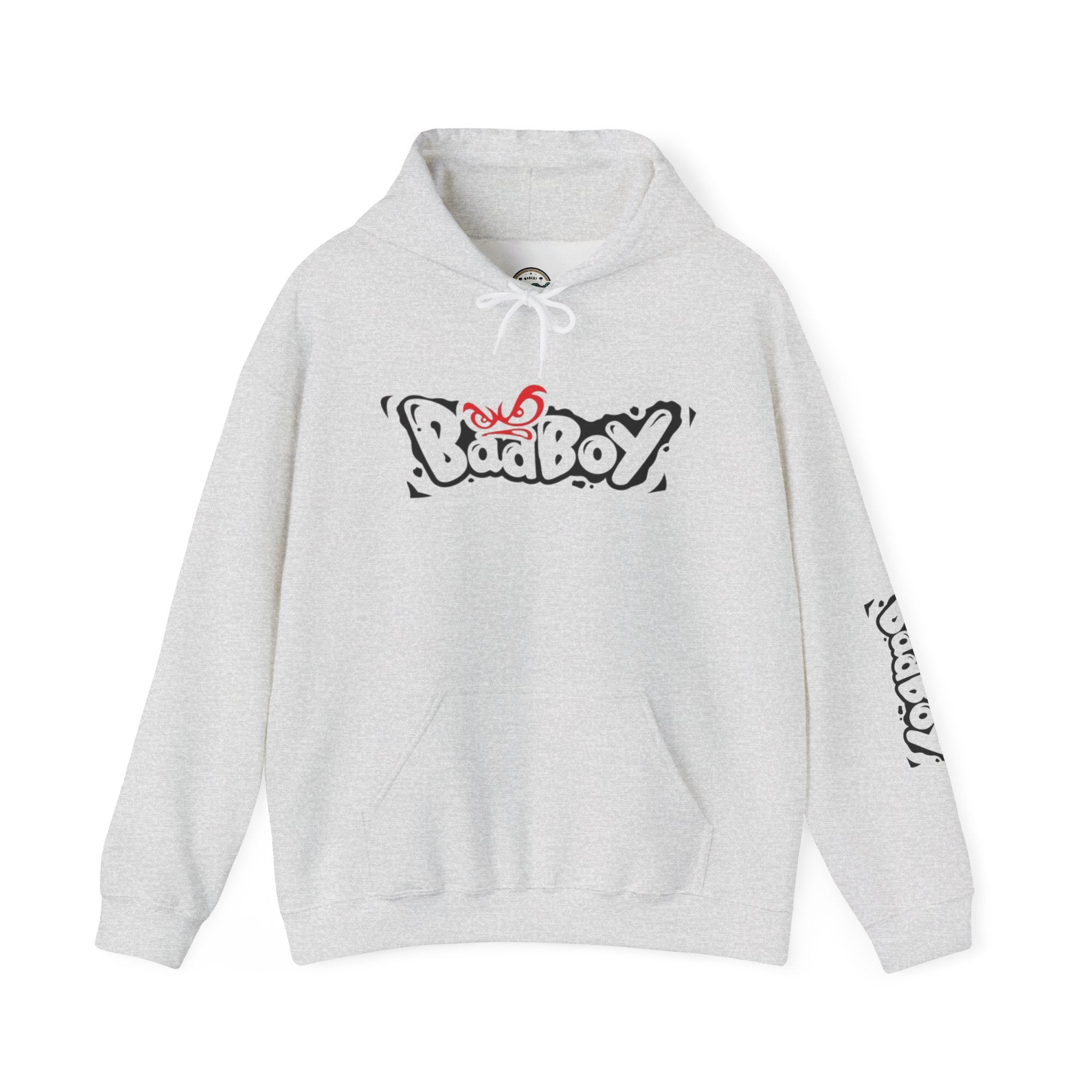 Bad Boy Graffiti Hoodie – Streetwear Logo Pullover with Sleeve Graphic