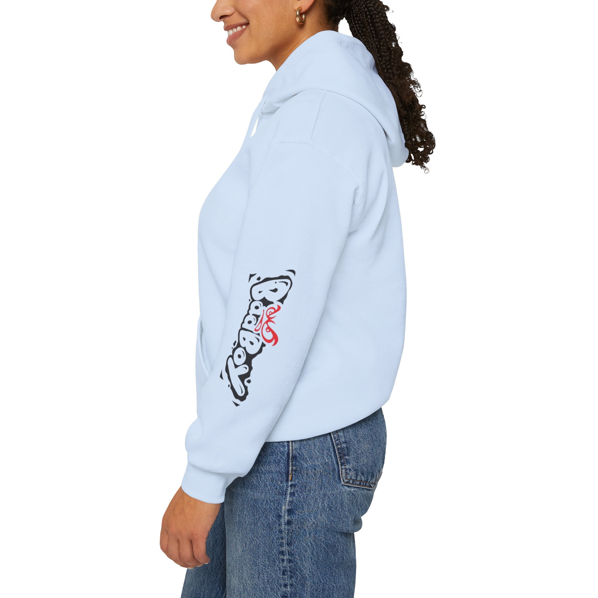 Bad Boy Graffiti Hoodie – Streetwear Logo Pullover with Sleeve Graphic