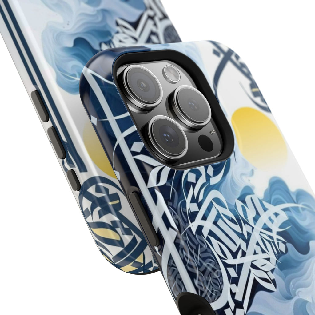 Magnetic Impact-Resistant Case — Blue Nautical Wave Mandala Design