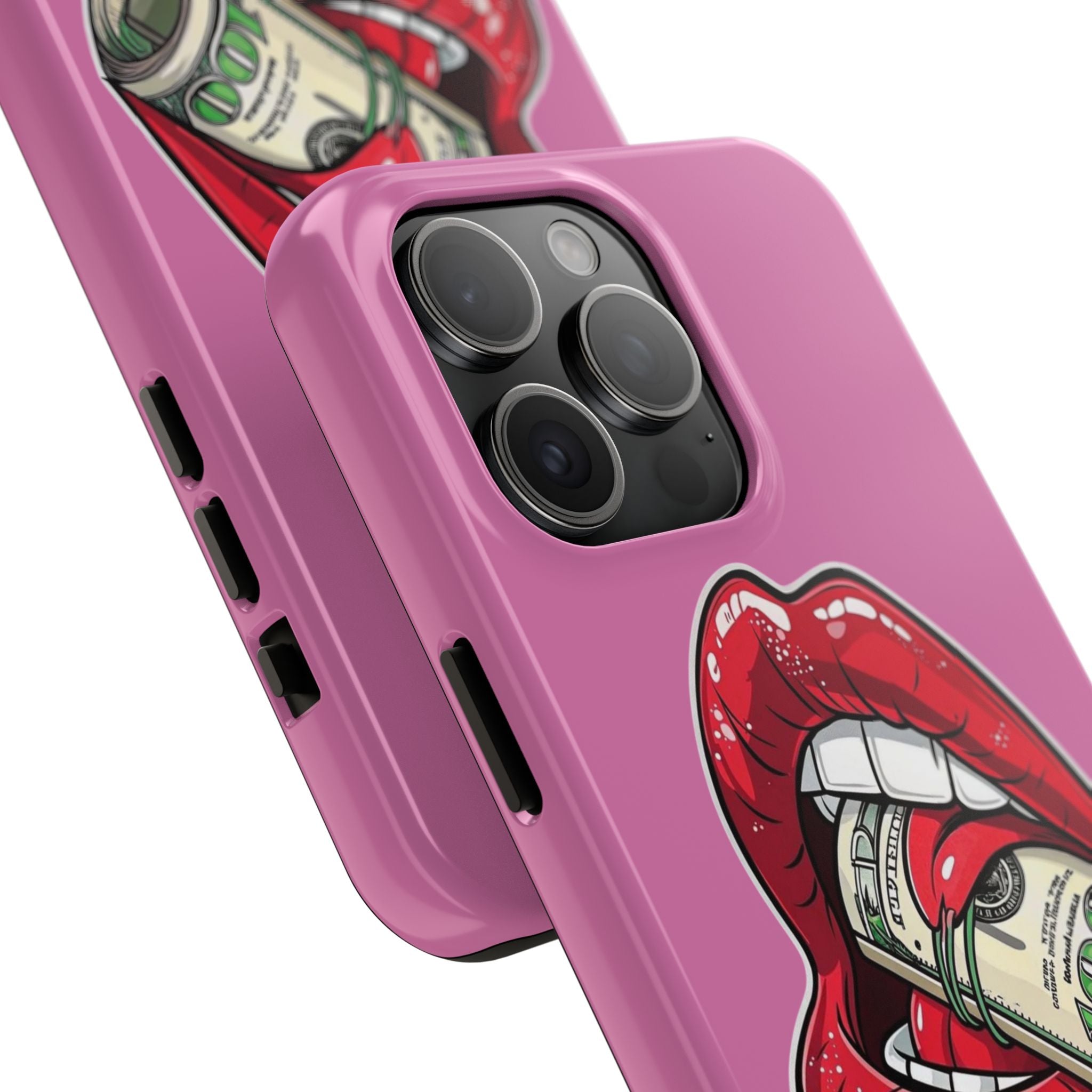 Red Lips Holding Money phone case | Tough Phone Cases