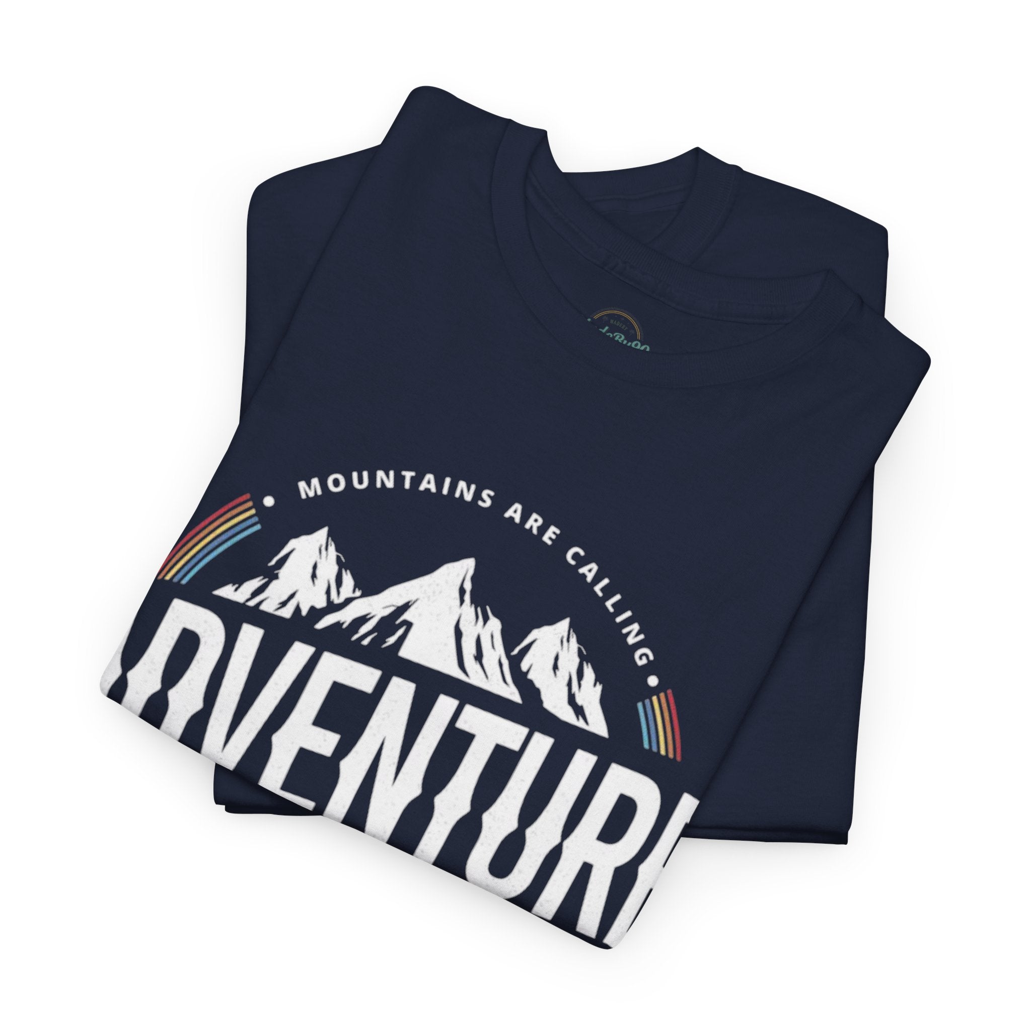 Adventure Mountain Badge Tee | Retro Outdoor Hiking Design