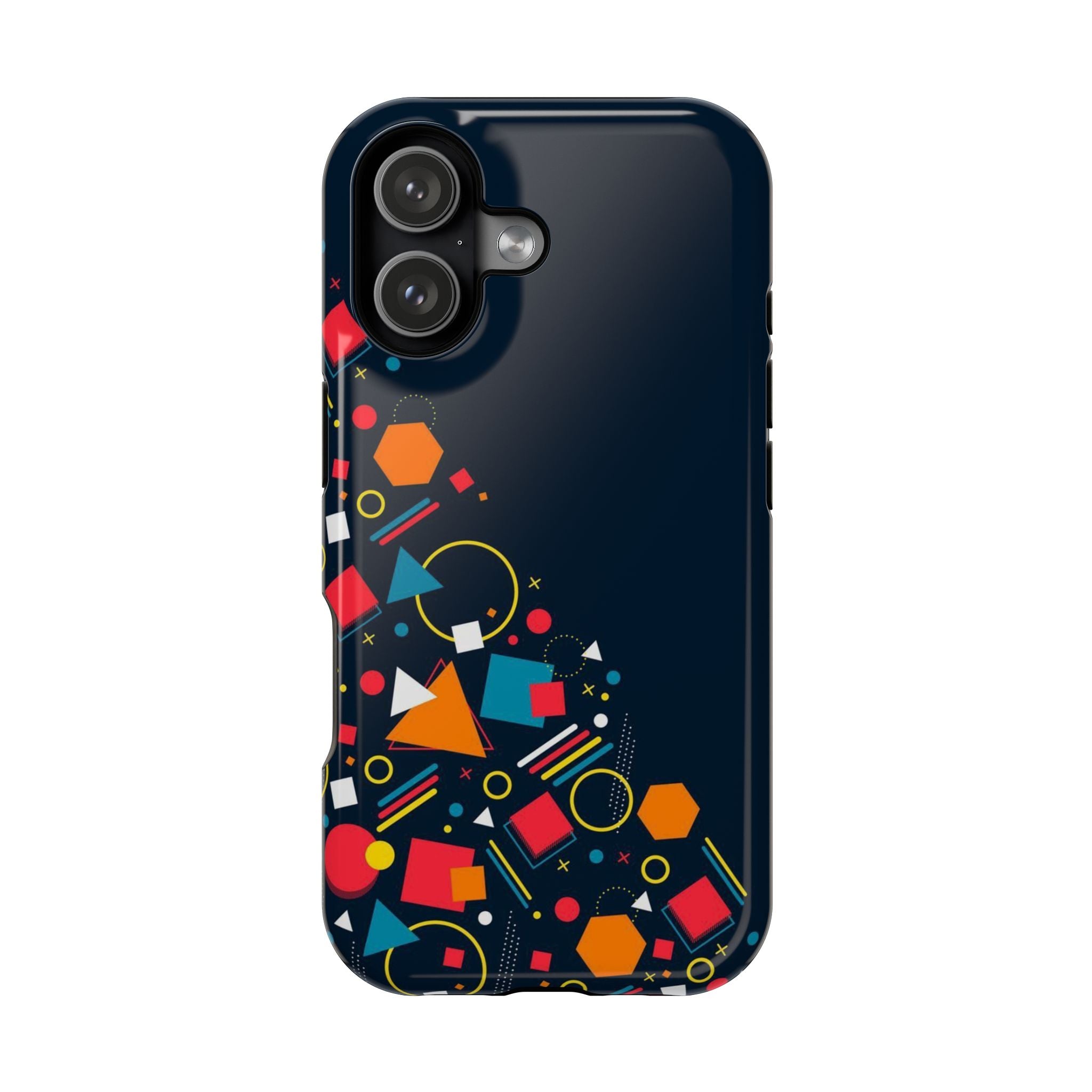 Magnetic Impact-Resistant Phone Case — Geometric Confetti Design