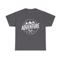 Adventure Mountain Badge Tee | Retro Outdoor Hiking Design