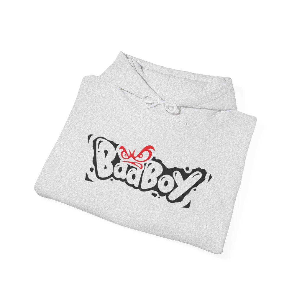 Bad Boy Graffiti Hoodie – Streetwear Logo Pullover with Sleeve Graphic