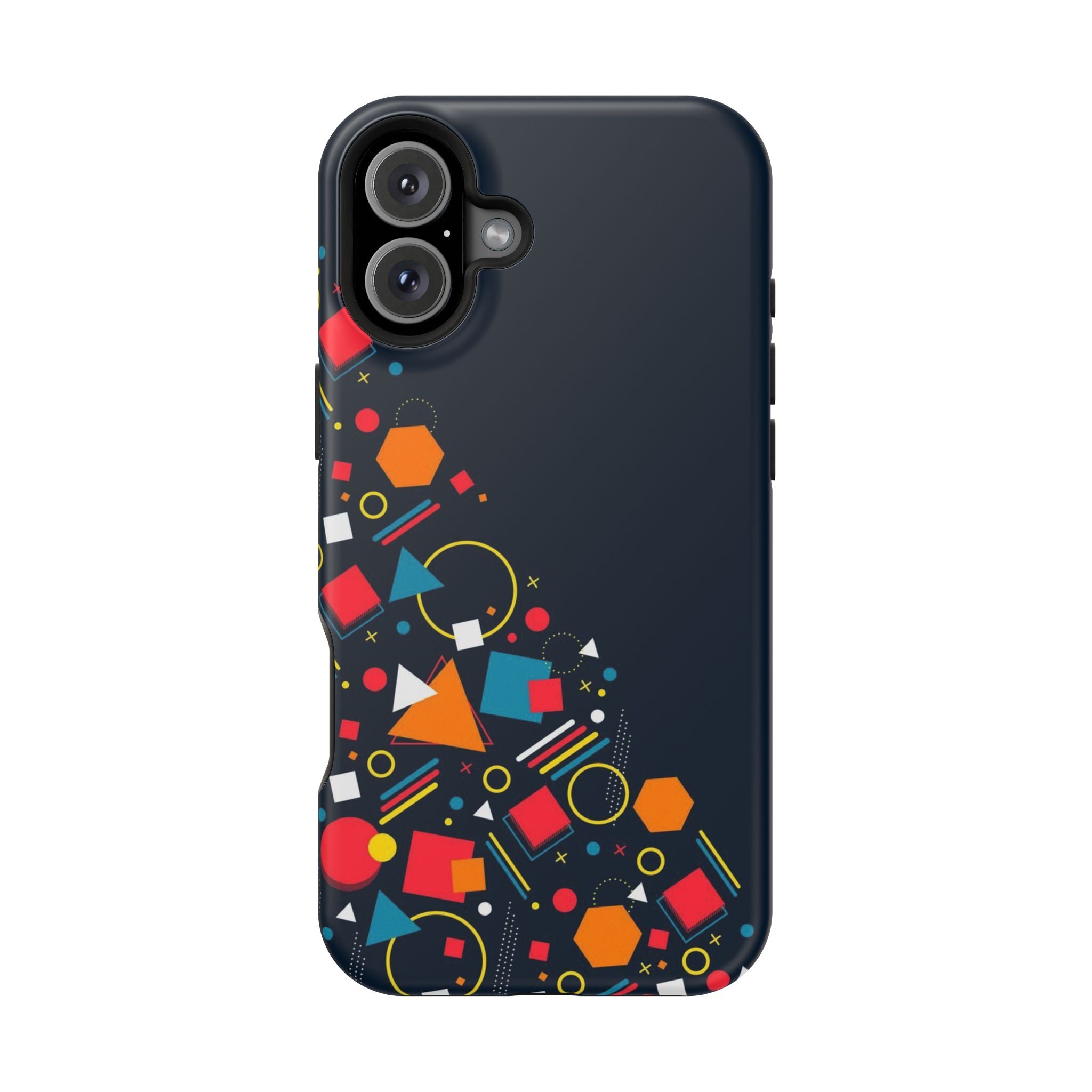 Magnetic Impact-Resistant Phone Case — Geometric Confetti Design