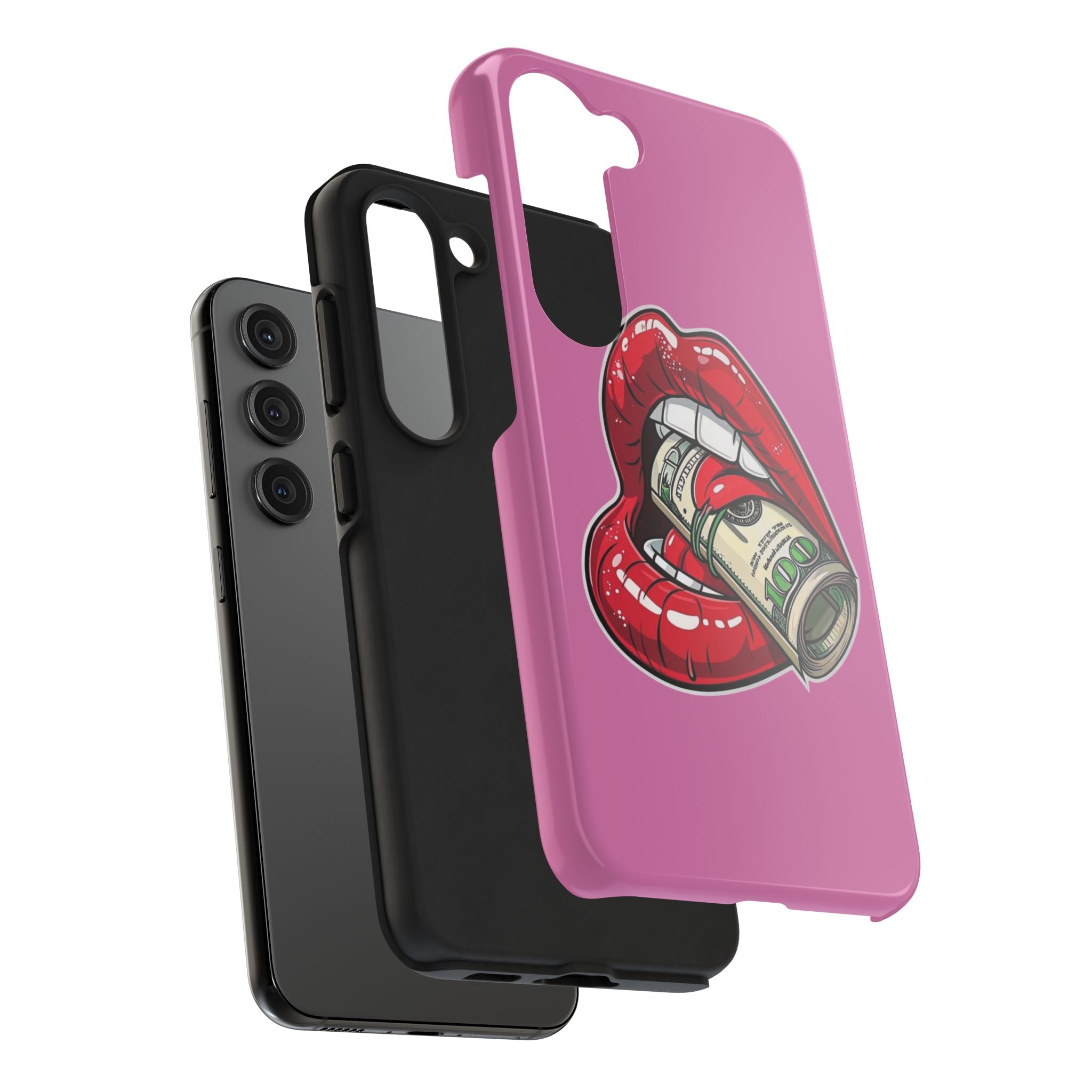 Red Lips Holding Money phone case | Tough Phone Cases